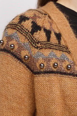 Gilet long en laine - Camel