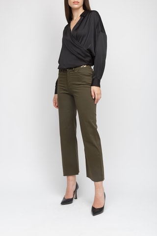 Pantalon flare - Kaki