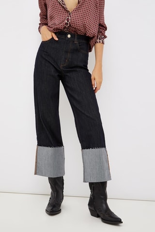 Pantalon flare - Bleu foncé