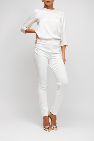 Pantalon taille haute - Blanc