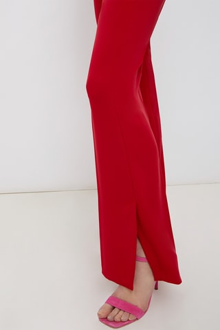Pantalon droit - Rouge