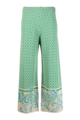 Pantalon taille haute - Vert
