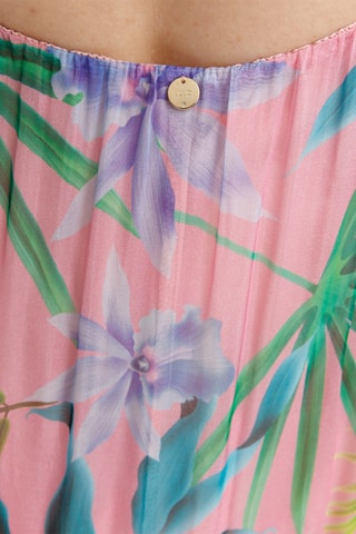 Robe longue en soie sans manches - Rose