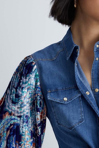 Chemisier noué - Bleu