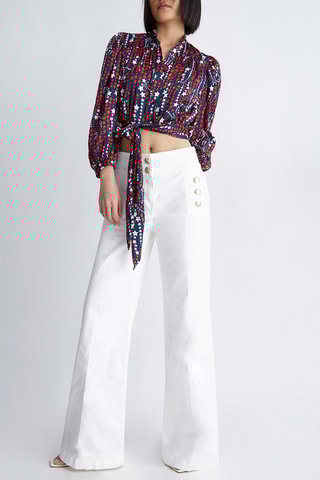 Chemisier noué - Bleu marine