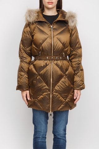 Doudoune à capuche - Marron doré