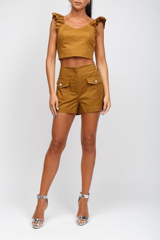 Short taille haute - Camel