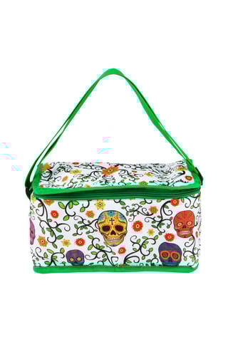 Saco isotérmico Calavera Verde e branco