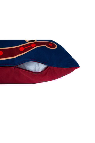 Almofada Vintage Vermelho e azul - 45 x 30 cm