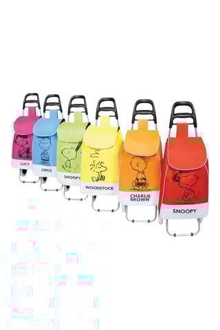 Carrinho de compras Woodstock Snoopy e os Peanuts - 28 x 36 x 96 cm - Amarelo