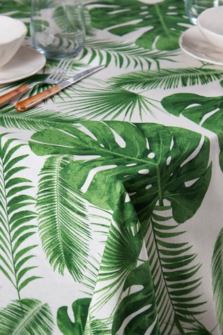 Toalha de mesa retangular Foliage Verde e branco