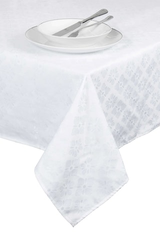 Toalha de mesa retangular Jacquard Branco - 140 x 180 cm