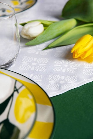 Toalha de mesa retangular Panama Verde - 140 x 180 cm