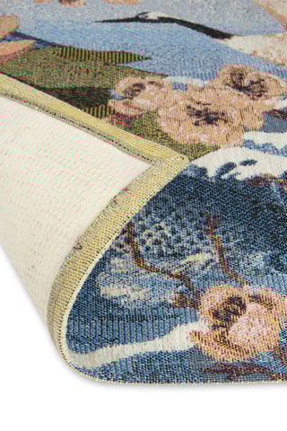 Tapis Fuji - Bleu et marron - 165 x 110 cm