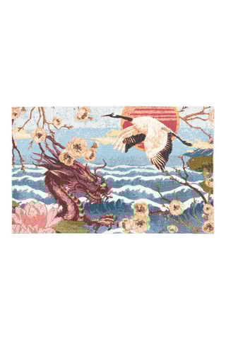 Tapete Azul-cobato e branco - 45 x 75 cm