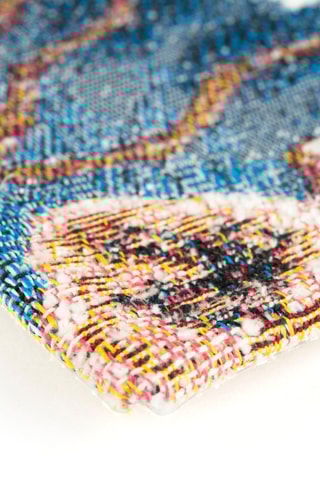 Tapete Azul-cobato e branco - 45 x 75 cm