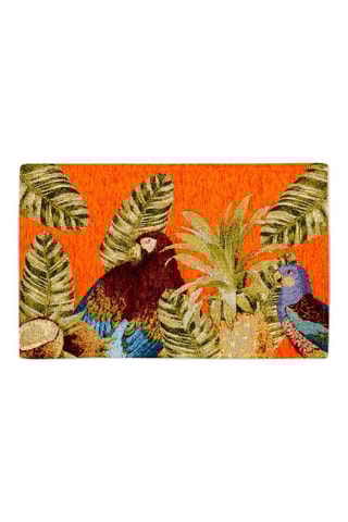 Tapete de passagem - Laranja e verde - 45 x 75 cm