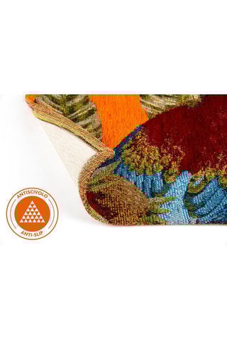 Tapete de passagem - Laranja e verde - 45 x 75 cm