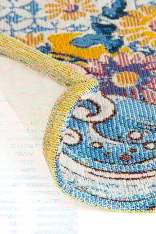 Tapete de passagem - Amarelo e azul-celeste - 55 x 110 cm