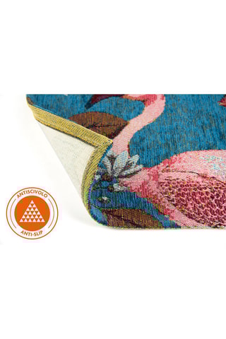 Tapete Bordô e azul-petróleo - 55 x 110 cm