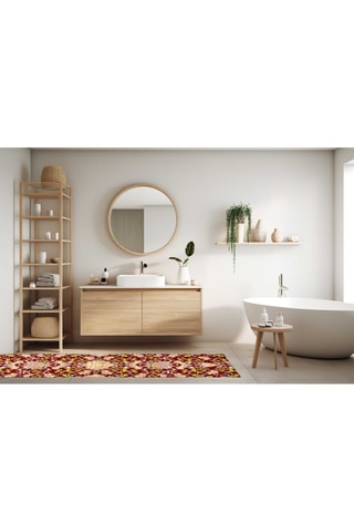 Tapete de passagem - Bordô e verde-azeitona - 55 x 180 cm