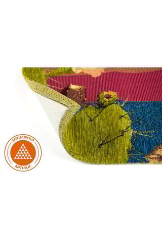 Tapete Azul-cobalto e bege - 55 x 180 cm