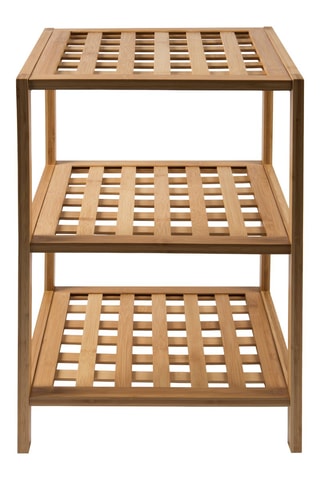 Estante de arrumação 3 níveis em bambu - 35 x 33 x 55 cm