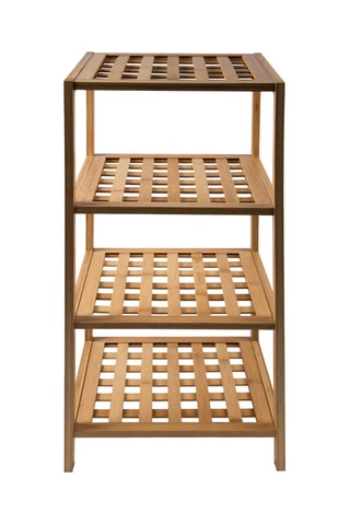 Estante de arrumação 4 níveis em bambu - 35 x 33 x 78 cm