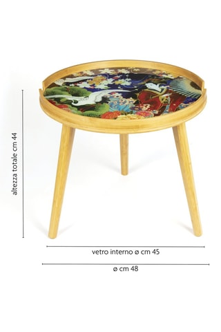Mesa de centro em bambu - 48 x 44 cm