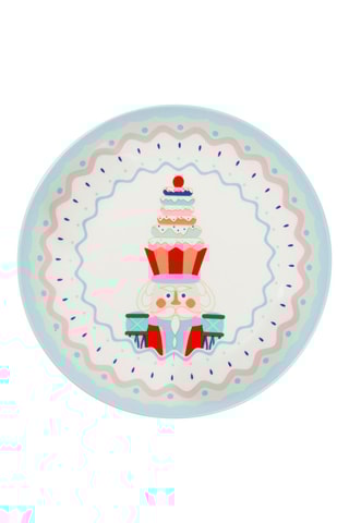 6 pratos para sobremesa em porcelana Xmas Sweet - 20,5 cm