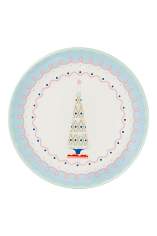 6 pratos para sobremesa em porcelana Xmas Sweet - 20,5 cm