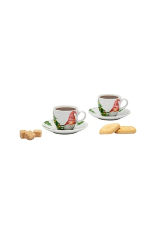 Serviço de café em porcelana de Gnomo Friends - 6 pessoas