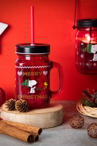 Lanterna para vela Vermelho, preto e branco