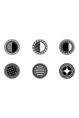 6 conjuntos de mesa Emily 33 cm