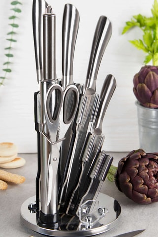 Bloco de 8 peças em aço inoxidável Steel