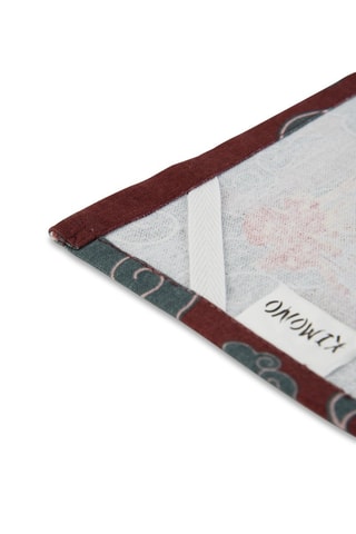 Pano Kimono Antracite e vermelho