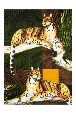 Pano - Verde e castanho