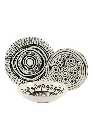 Serviço em cerâmica Tribal 12 peças