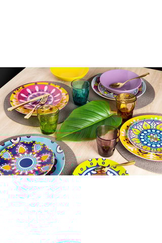 Serviço Mandala etno em porcelana - 18 peças