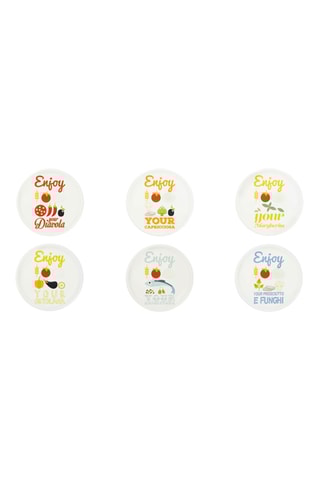 6 pratos para pizza em porcelana Enjoyable - 31 cm