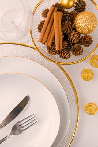 Serviço de porcelana Gold 18 peças