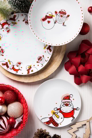 Serviço em porcelana Snowman 18 peças