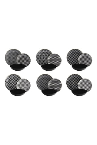 Serviço em porcelana e arenito Monochrome - 18 peças