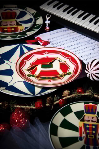 Serviço de arenito e porcelana Vintage Christmas - 18 peças 