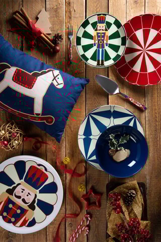 Serviço de arenito e porcelana Vintage Christmas - 18 peças 