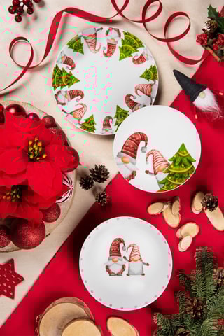 Serviço de porcelana Gnome Friends 12 peças