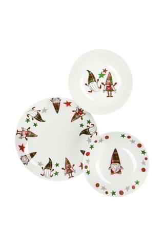 Serviço em porcelana Tartan Gnome - 18 peças
