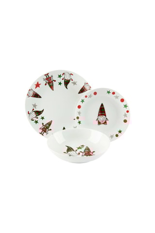 Serviço em porcelana Tartan Gnome - 18 peças