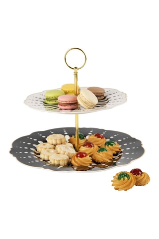 Tabuleiro em New Bone China Dolci Alice - 28,5 e 21,5 cm