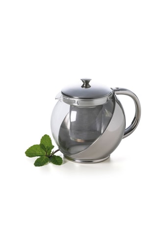 Caneca para chá em aço inoxidável Relax Cromado e transparente